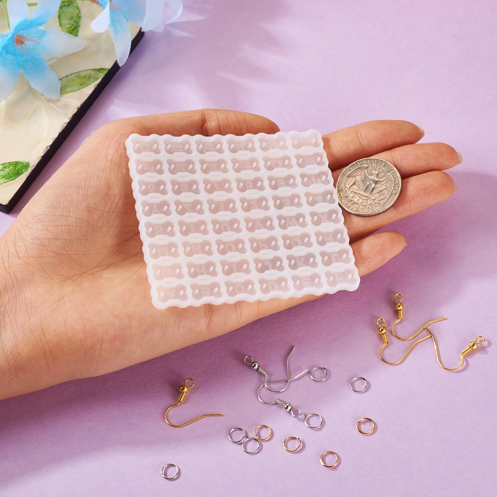 Alphabet Silicone Molds For Resin Jewelry - Complete Earring Making Kit With Letters A-Z