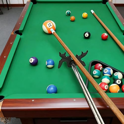 Miniatura 7 de Palo de puente retráctil para taco de billar con cabeza de plástico, 7 posiciones de disparo, accesorio para taco de billar para billar, se extiende