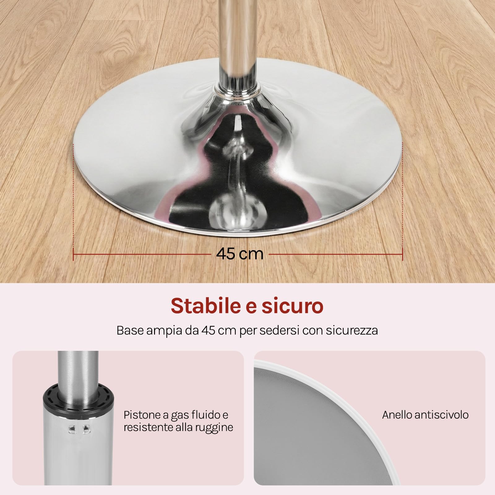 WOLTU Sgabello per Toeletta Trucco con Schienale, Sedia Moderna Sala da Pranzo Girevole a 360°, Altezza Regolabile, in Tessuto Teddy e PU, per Camera da Letto, Ufficio Domestico, Rosa