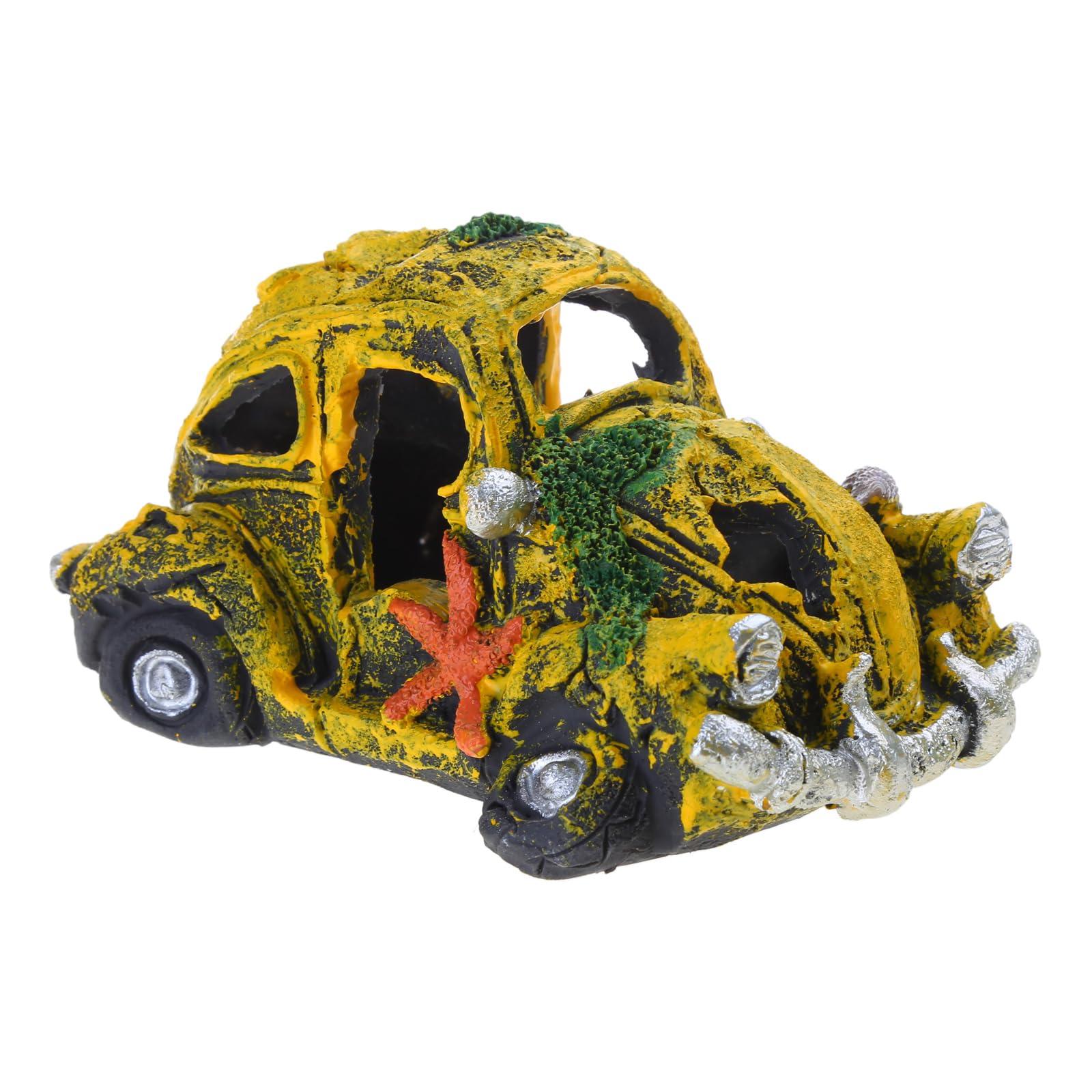 JAMIEKA Realistic Wrecked Car Resin Simulation Aquarium Ornaments Fish Tanks Aquarium Supplies Suitable for Various Settings Decorations