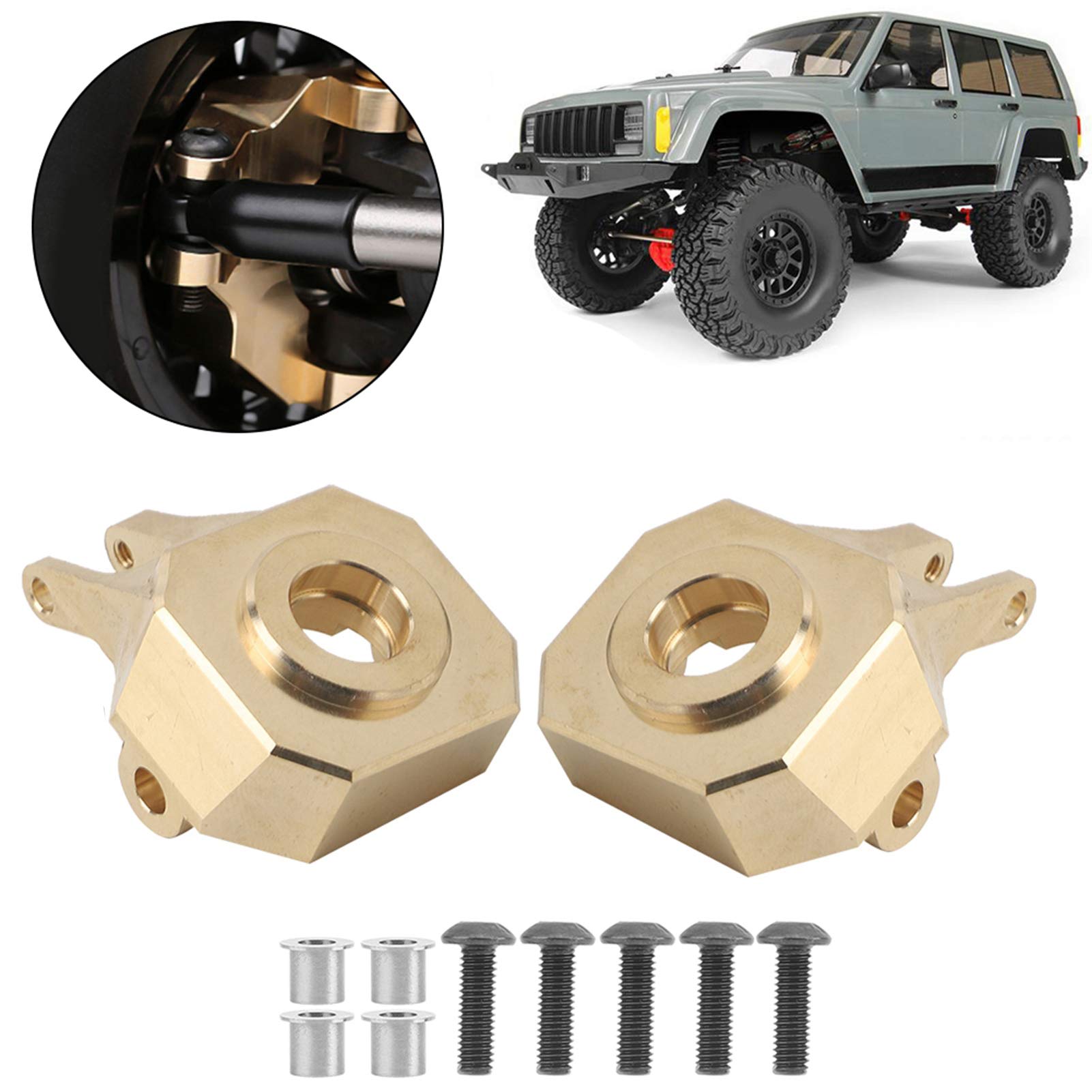 Nudillo de dirección de latón resistente, apto para coche teledirigido 1/10 Axial SCX10 II 90046 90047