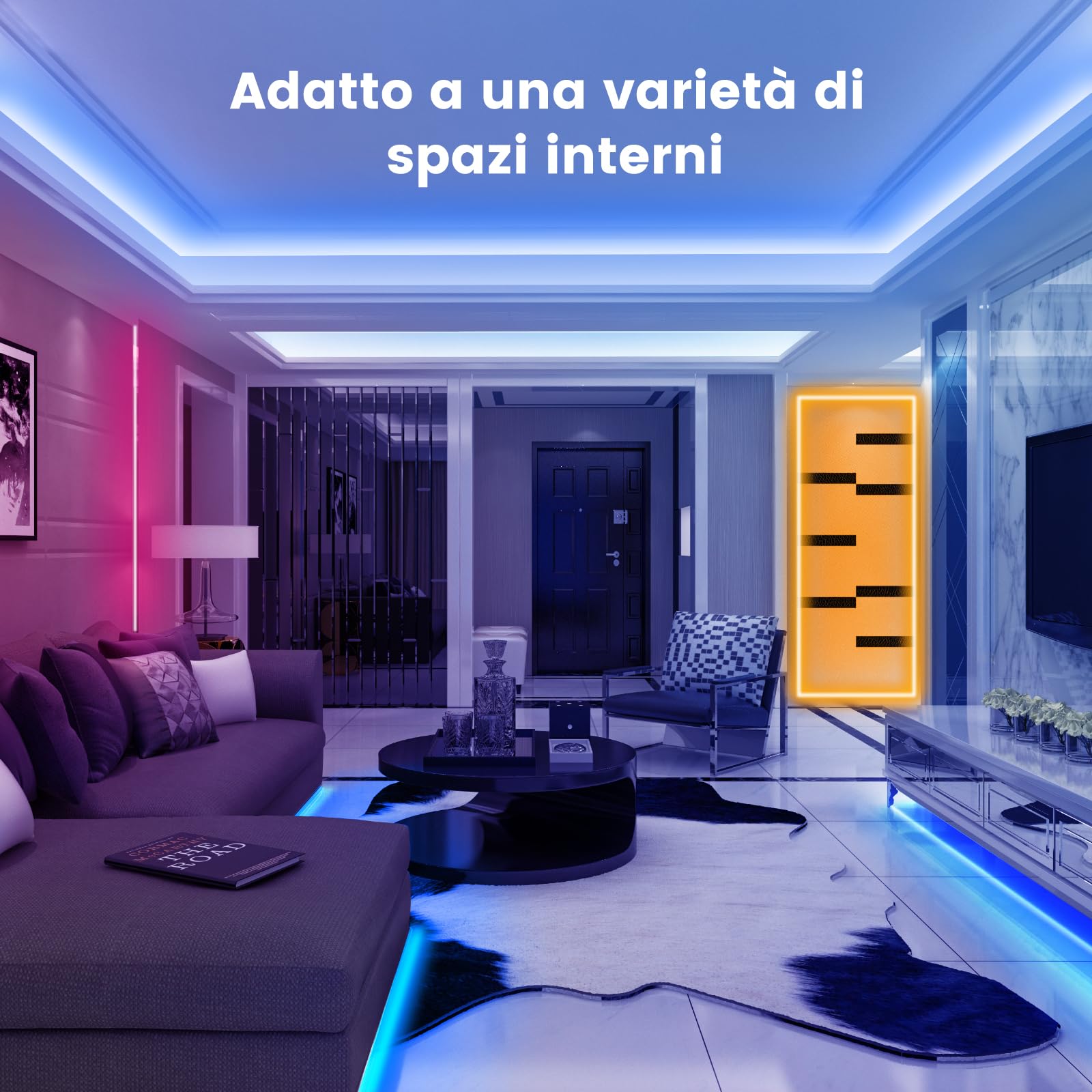 Beaeet Striscia Led 20 Metri,Strisce Led Rgb con APP Bluetooth e Telecomando,Strisce led Sincronizzazione Musicale,la Adatto per Interni,Feste e per la Decorazioni per la Casa