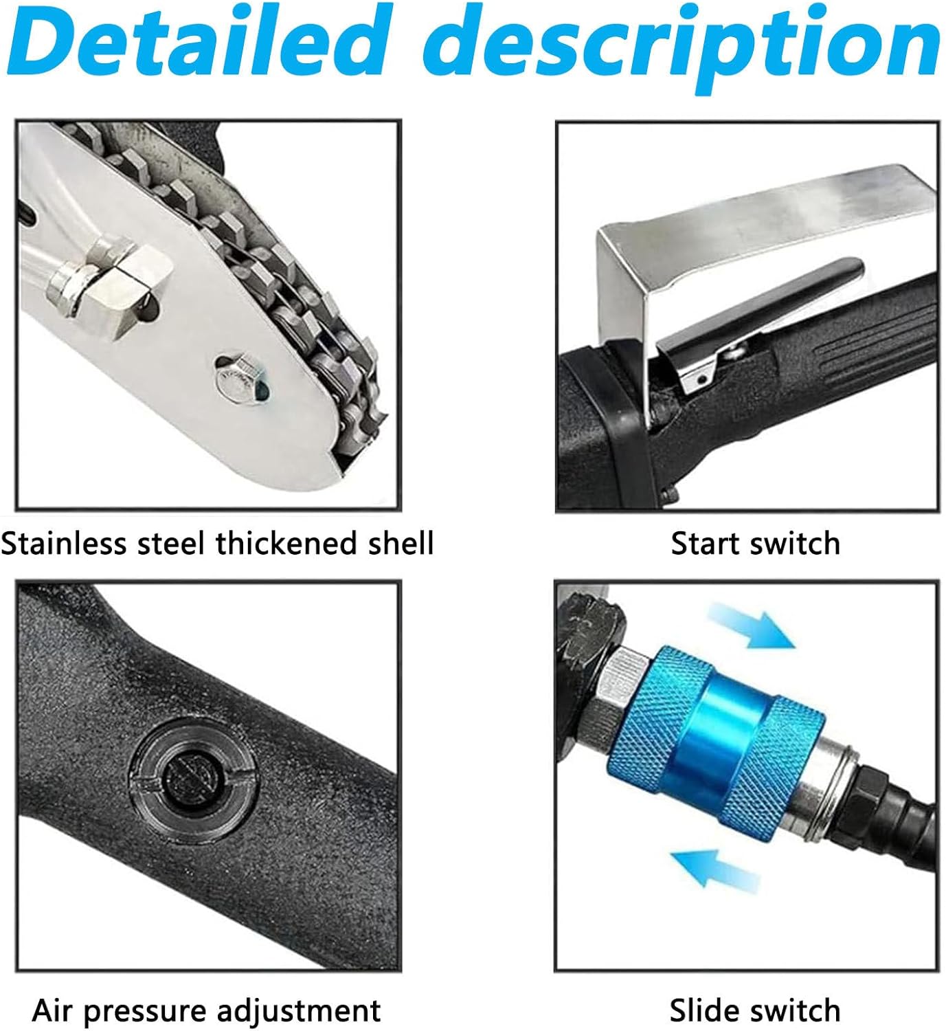 Air Pneumatic Corrugated Cardboard Trimmer,Cardboard Stripper Paper Edge Cutter Remover Waste Discharge Corrugated Trimming Tool 2500Rpm,Largeteeth (Doubleclaws)