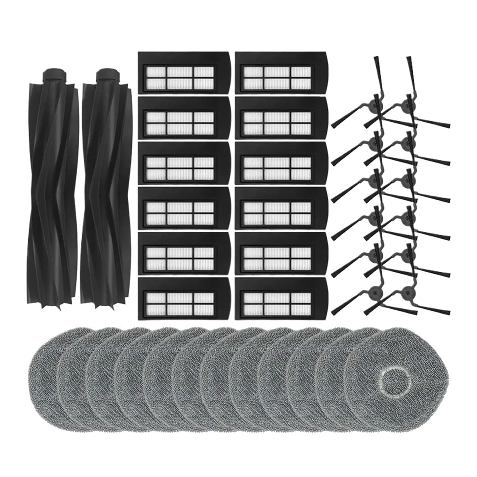 Parti di ricambio for aspirapolvere robot Rullo principale Spazzola laterale Filtro Accessori for cuscinetti in tessuto, compatibili con Eufy, X9 Pro