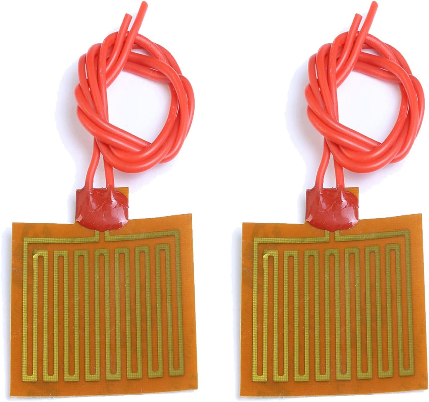Harissess 2PCS Film Heater Plate Adhesive Pad,12V 25W PI