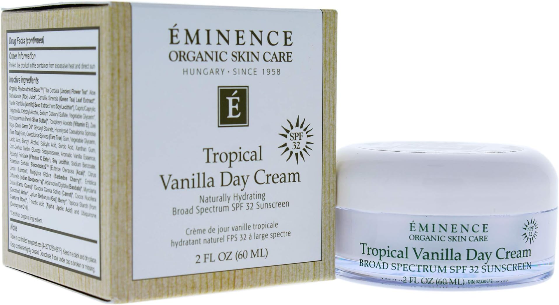 Tropical Vanilla Sun Cream with SPF 32 2 oz