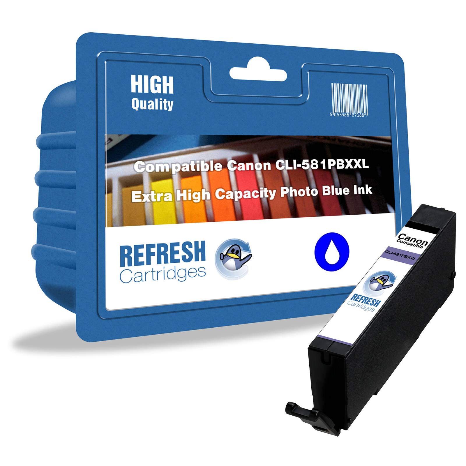 Refresh Cartridges Compatible Ink Cartridge Replacement for Canon CLI 581 PB XXL (Photo Blue)