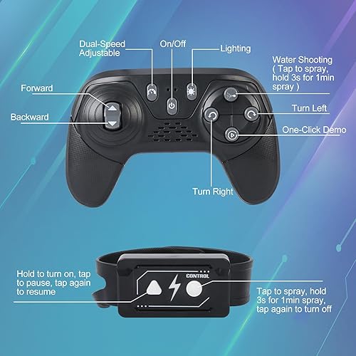 Miniatura 8 de Juguetes para niños de 6 a 12 años con control remoto para niños de 5 a 7 8 9 10 11 años de edad, barcos a control remoto anfibios, pistola de