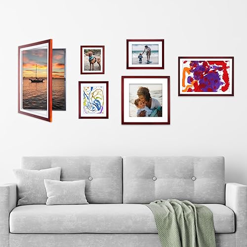 Miniatura 6 de Li'l DAVINCI - Marcos artísticos Marcos de madera de EZ Store con apertura frontal, que te permiten sostener hasta 50 artículos en cada uno (color