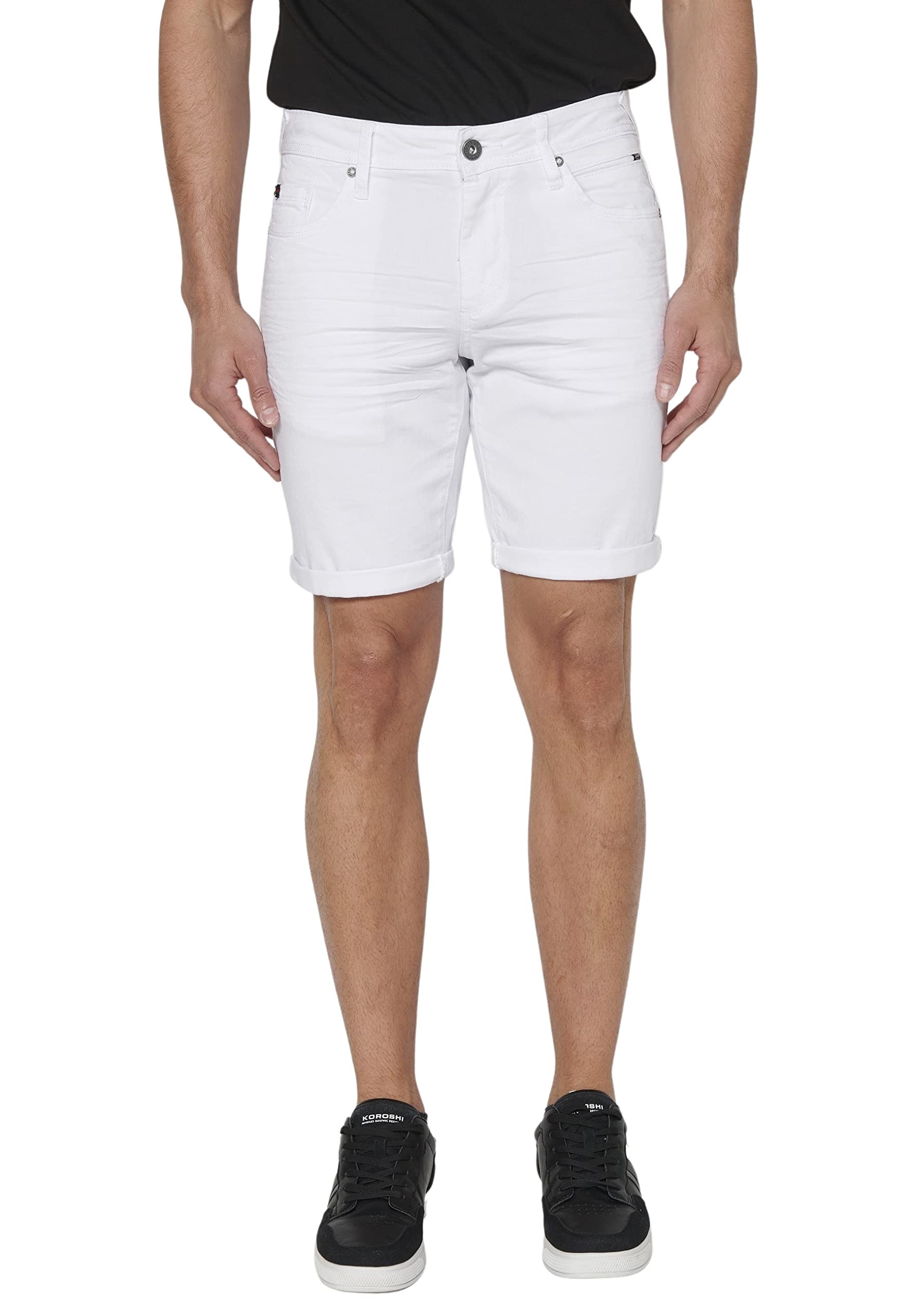Koroshi Pantalón Corto Bermuda Vaquera Stretch Regular Color Blanco para Hombre, de Color Blanco