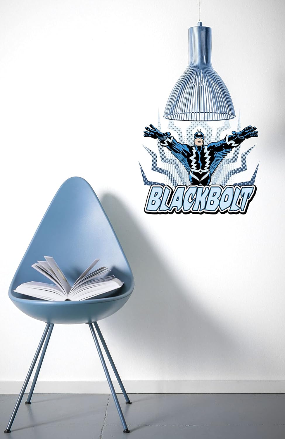 Komar Marvel Wall Sticker Blackbolt Comic Classic - 50 x 70 cm (Width x Height) - 1 Piece - King of Attilan, Decorative Sticker, Wall Sticker, Wall Sticker, Wall Decoration, Children's Room - 14082h
