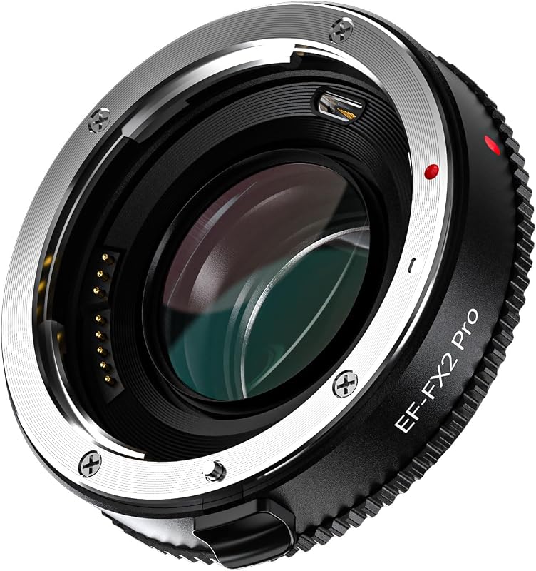 VILTROX EF-FX2 Pro 0.71x Adaptador de lente de aumento de velocidad, enfoque automático EF a Fuji X Mount Converter con control de apertura y EXIF, compatible con lentes Canon EF/EF-S a cámaras Fujifilm X