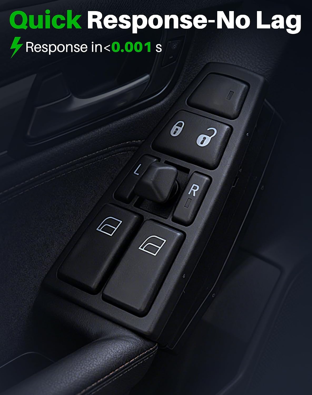 Power Window Switch Fits for Volvo VAH (2011-2015), VHD (2004-2015), VNL (2004-2017), VT (2004-2014), Left Driver Side Control Door & Windows, Replaces 20455317, 20452017, 21354601, 21277587