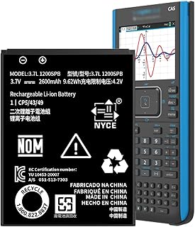 TI-84 Plus CE Battery for Texas Instruments,๐จ๐ฝ๐ด๐ฟ๐ฎ๐ฑ๐ฒ๐ฑ High Capacity 0 Cycle Li-ion,P11P35-11-N01 Battery,Part No 3.7L1200SPB 3.7V TI-Nspire CX II TI-Nspire CX II CAS