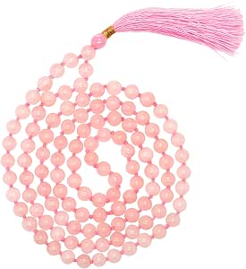 Gemstone Japa Mala 108 Prayer Beads Necklace and Wrist Mala Bracelet for Meditation