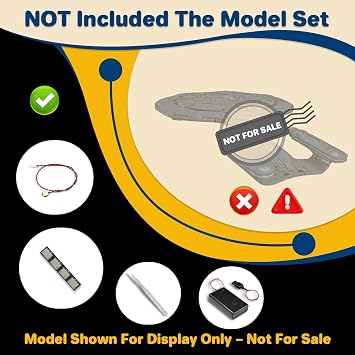 LocoLee Led Light Set Compatible with Lego 10356 U.S.S. Enterprise NCC-1701-D Led Decoration Lighting Kit Compatible with Lego 10356 Building Blocks Model,Only Lights Set,No Model
