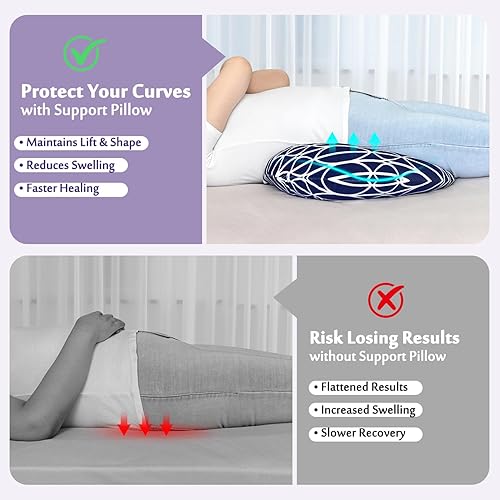 Miniatura 9 de AOSSA BBL - Almohada brasileña de levantamiento de glúteos después de la cirugía, cojín BBL para sentarse, dormir en cama, conducir dona, cojín de