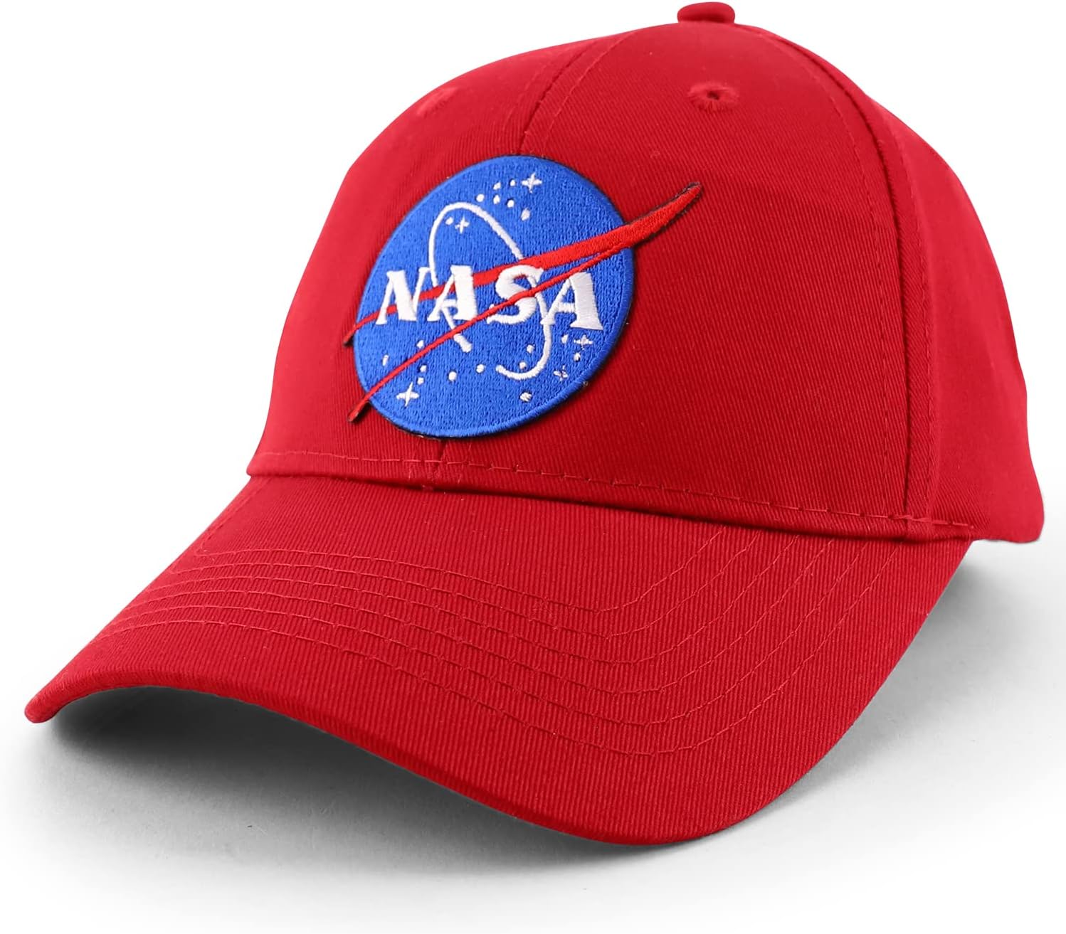 Armycrew Small Insignia NASA Patch Youth Size Cotton Structured Baseball Cap