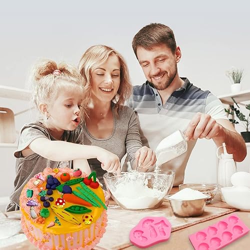 Miniatura 5 de Molde de silicona en forma de hongo en forma de hongo, molde para llavero de verduras para dulces, chocolate, decoración de pasteles, dulces,