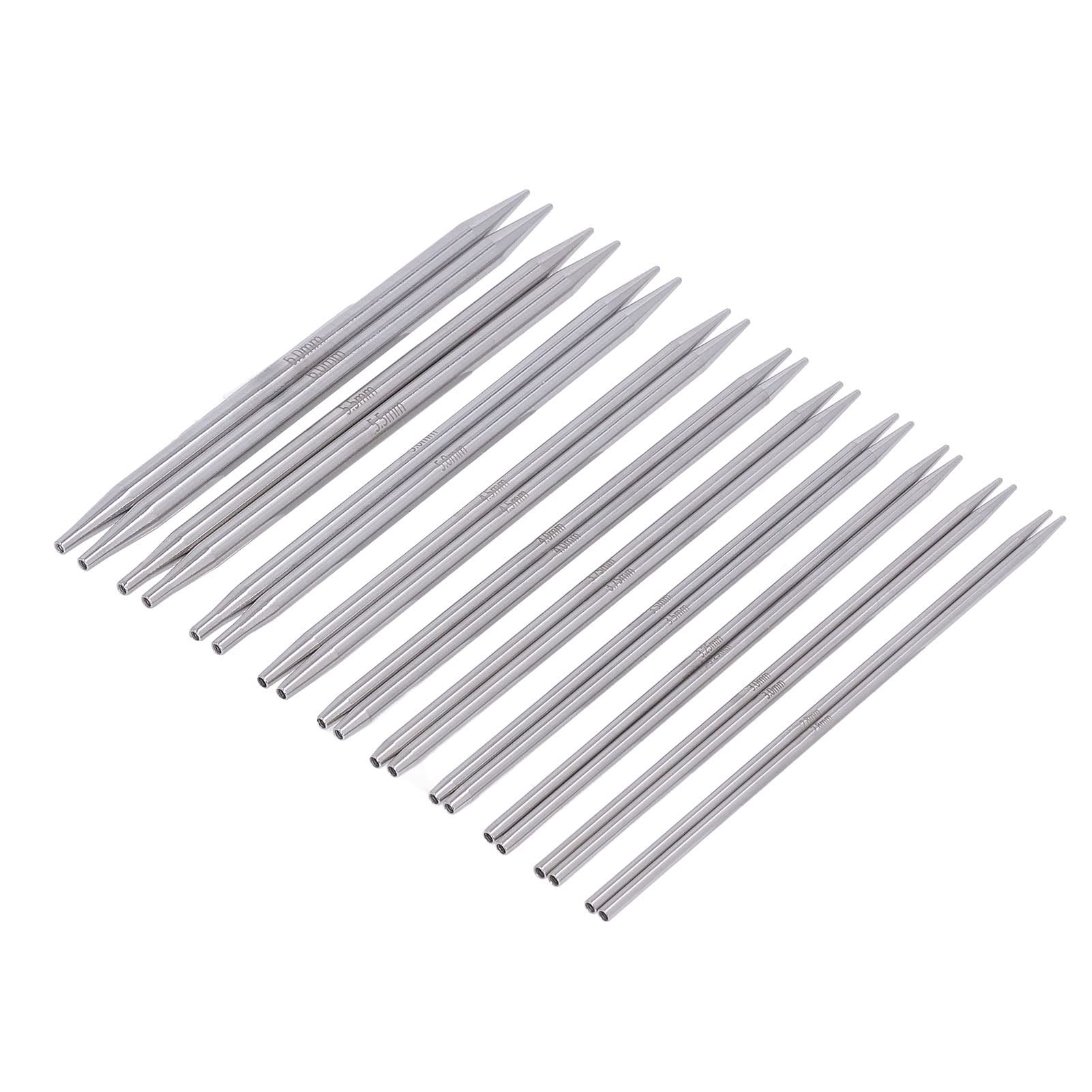 10 Paar austauschbare Rundstricknadeln, ergonomische Stricknadeln mit Nadelknöpfen vom Typ P, komplettes Strickzubehör für Pullover, Schals, Mützen, Babysocken, Stai