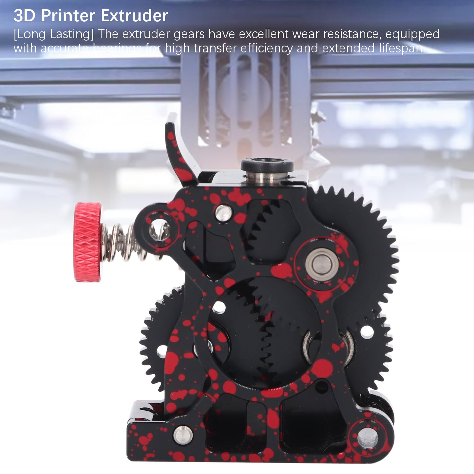 Fockety Extrusora de Engranajes Reductores para HGX, Acero Endurecido Metálico Extrusora de Impresora 3D Dientes de Engranaje en ángulo Extrusora de Doble Engranaje para PLA ABS PETG TPU