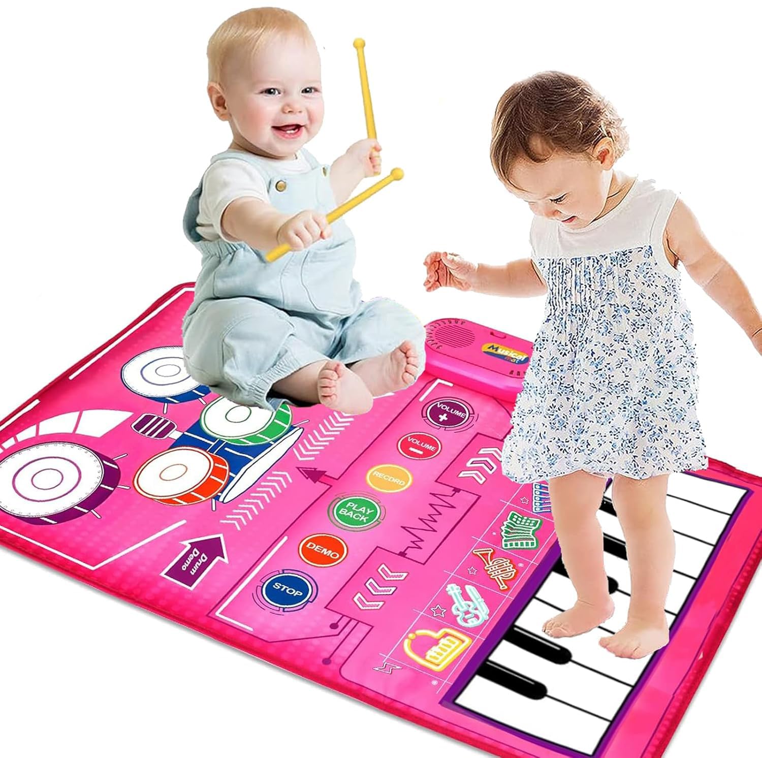 Amazon.co.jp: Kabeila ピアノマット おもちゃ ドラムセット 子供