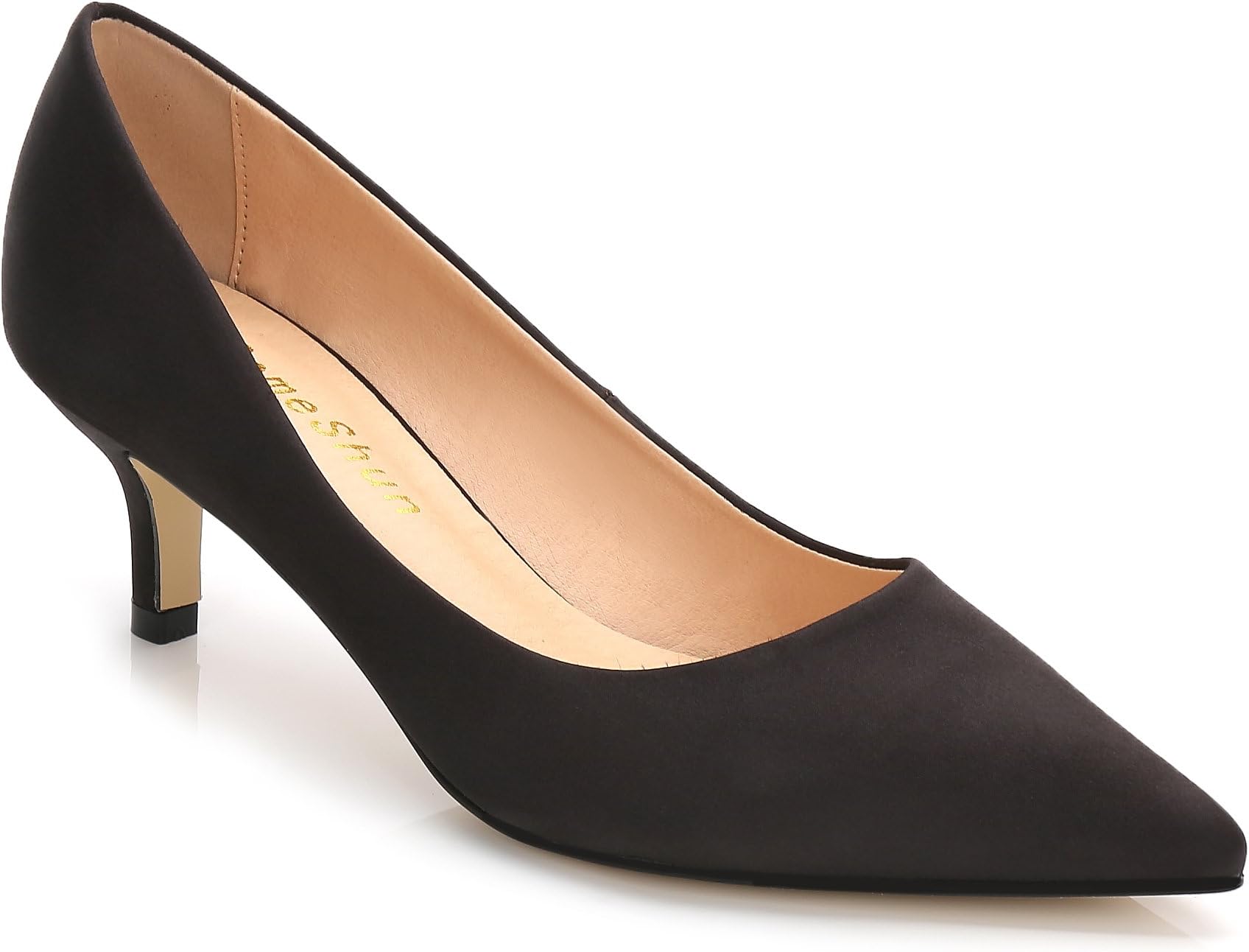 ComeShun Womens Shoes Slip On Kitten Heels Comfort Dress Pumps