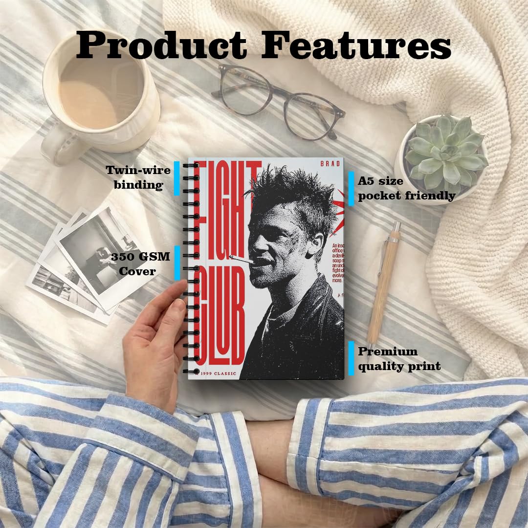 zenithink fight club Wiro Journal Notebook | 80 gsm Paper With
