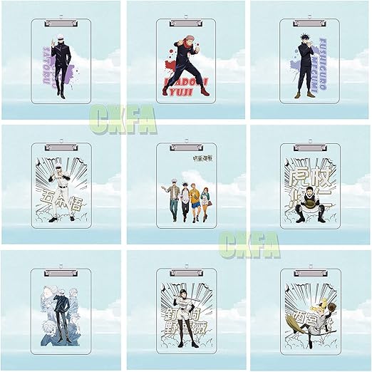 Amazon Co Jp Cxfa 呪術廻戦 下敷き グッズ フォルダ アクリル クリップボード 狗巻 棘 虎杖悠仁 五条悟 伏黒恵 釘崎野薔薇 ファイルボード コスプレ グッズ クリアーホルダー Pvc製 防水 可愛い文房具 ドキュメント 整理 収納 学生 子供用 会議用パッド 判 縦型