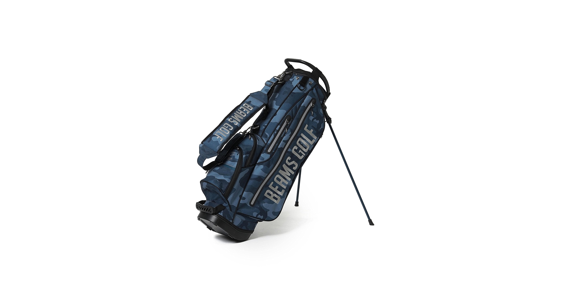 BEAMS - BEAMS GOLF / ブルーグレー カモフラージュ スタンドキャディバッグ Amazon.co.jp: [ビームスゴルフ] バッグ キャディバッグ ブルー