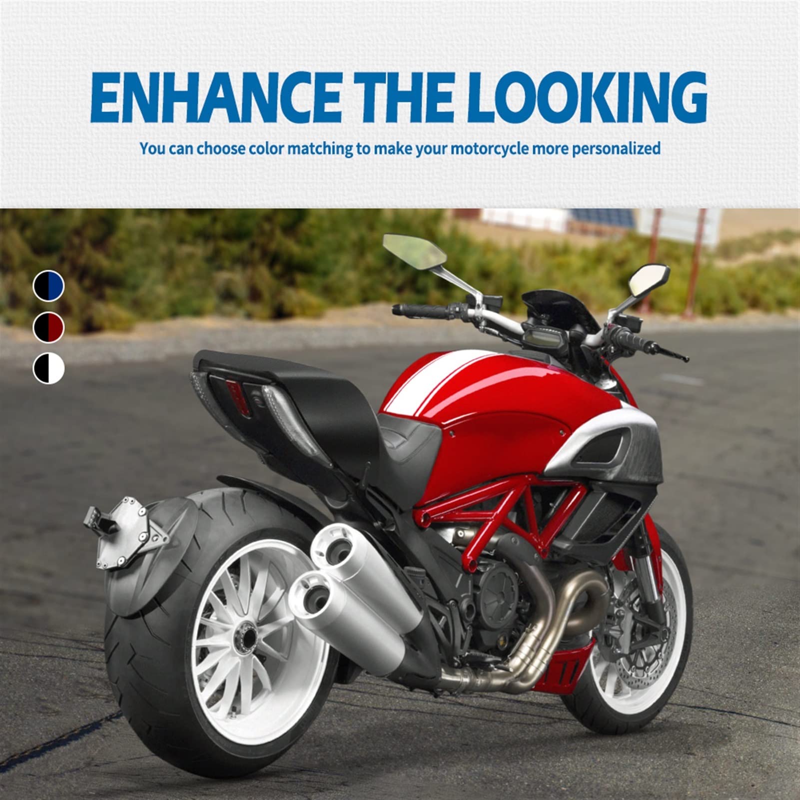 Bouchons Décoratifs Ducati Diavel 2011-2018 Bouchons Cadre Moto YouYeong Pour Ducati Diavel 1200 2011-2018 - 8 Pièces Noir, Montage Facile Pièces Remplacement Cadre