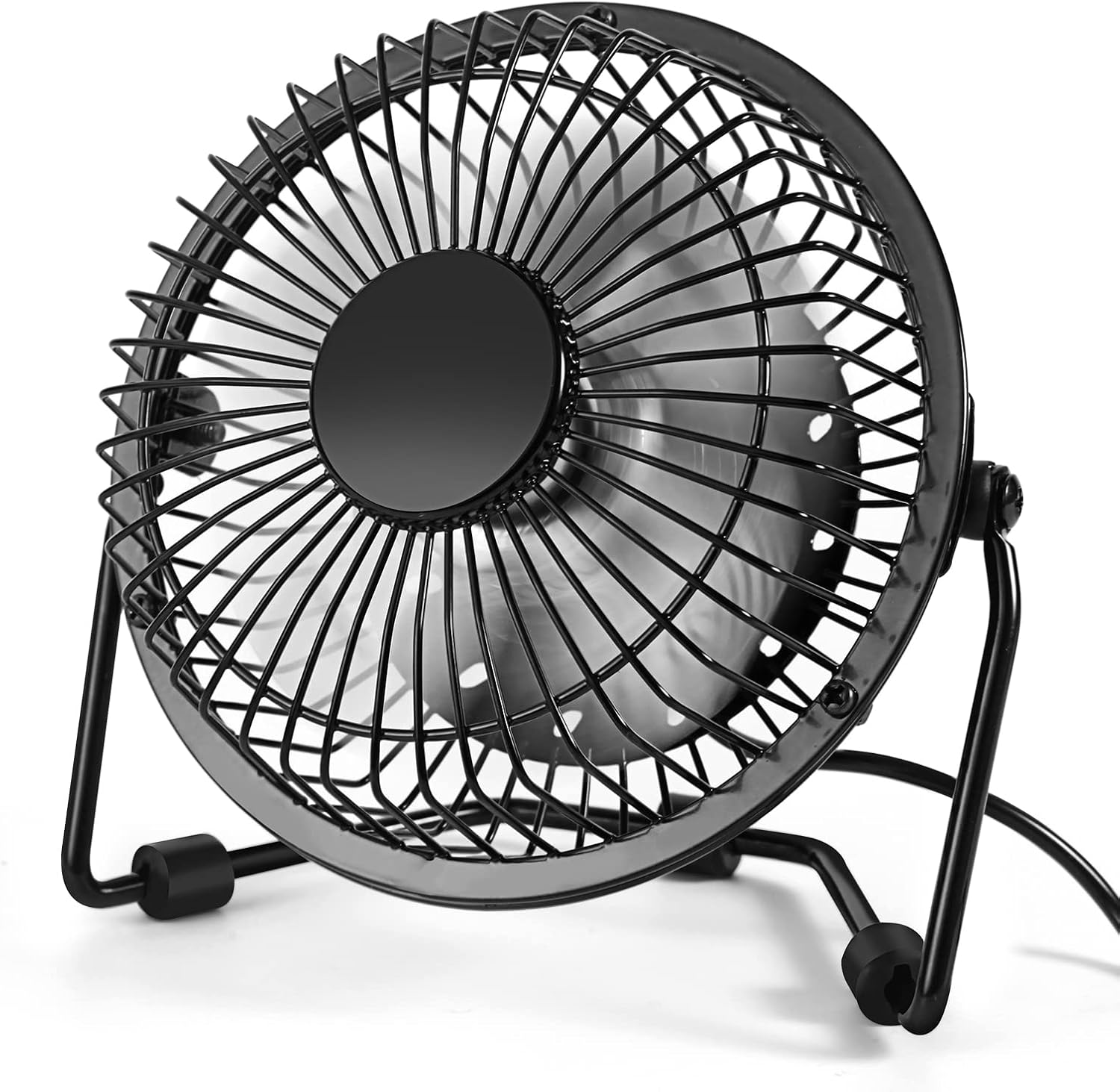 AMKEN Small Desk Fan, 4 Inch USB Fan Powered by USB, 360