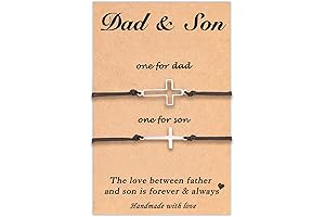 Personalized Cross Matching Bracelets - Father Son Gifts that Express Love