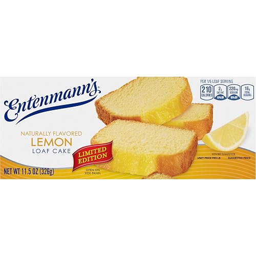 Entenmann's Lemon Loaf Cake, Loaf Cake, Naturally Flavored, 11.5 oz