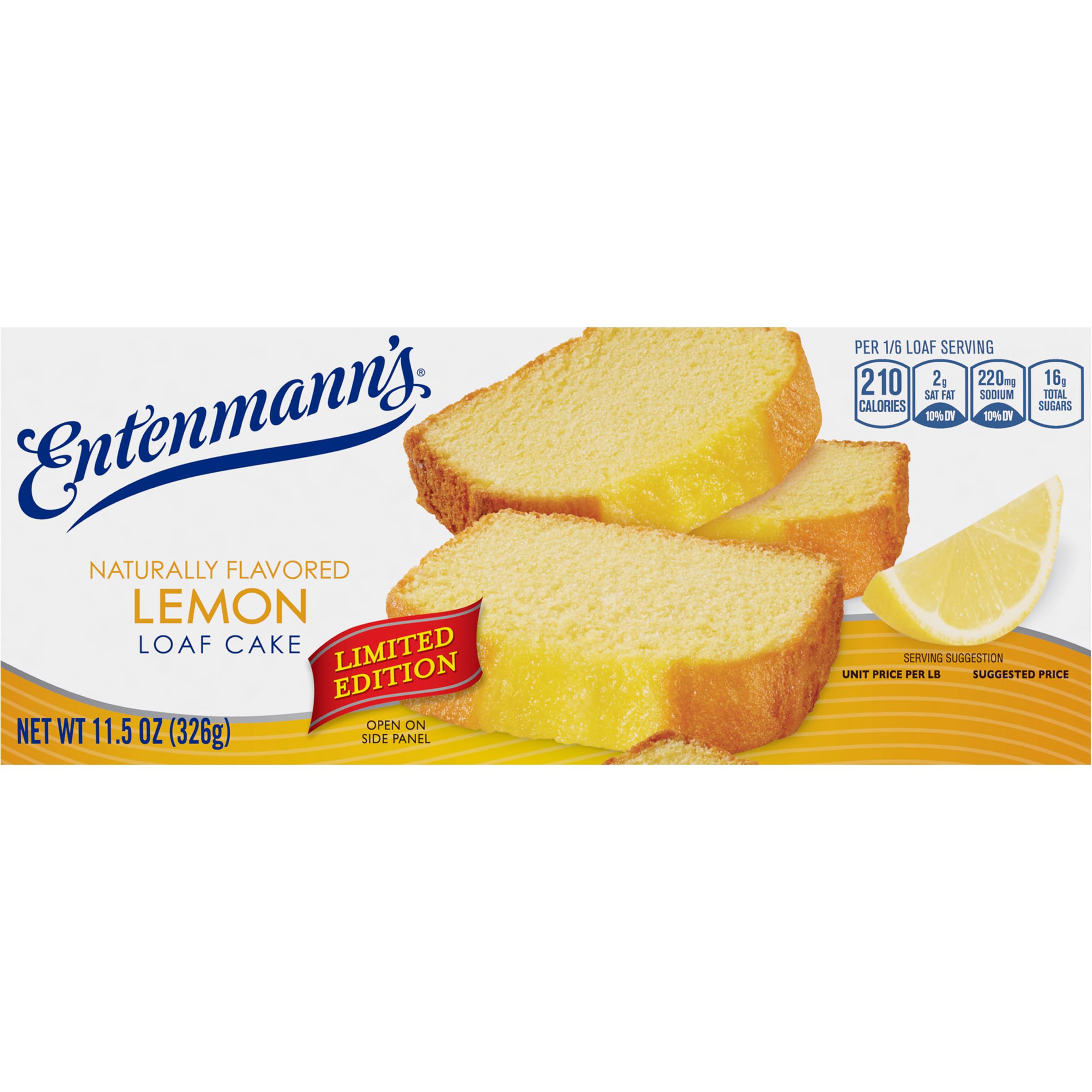 Amazon.com: Entenmann's Lemon Loaf Cake, Loaf Cake, Naturally