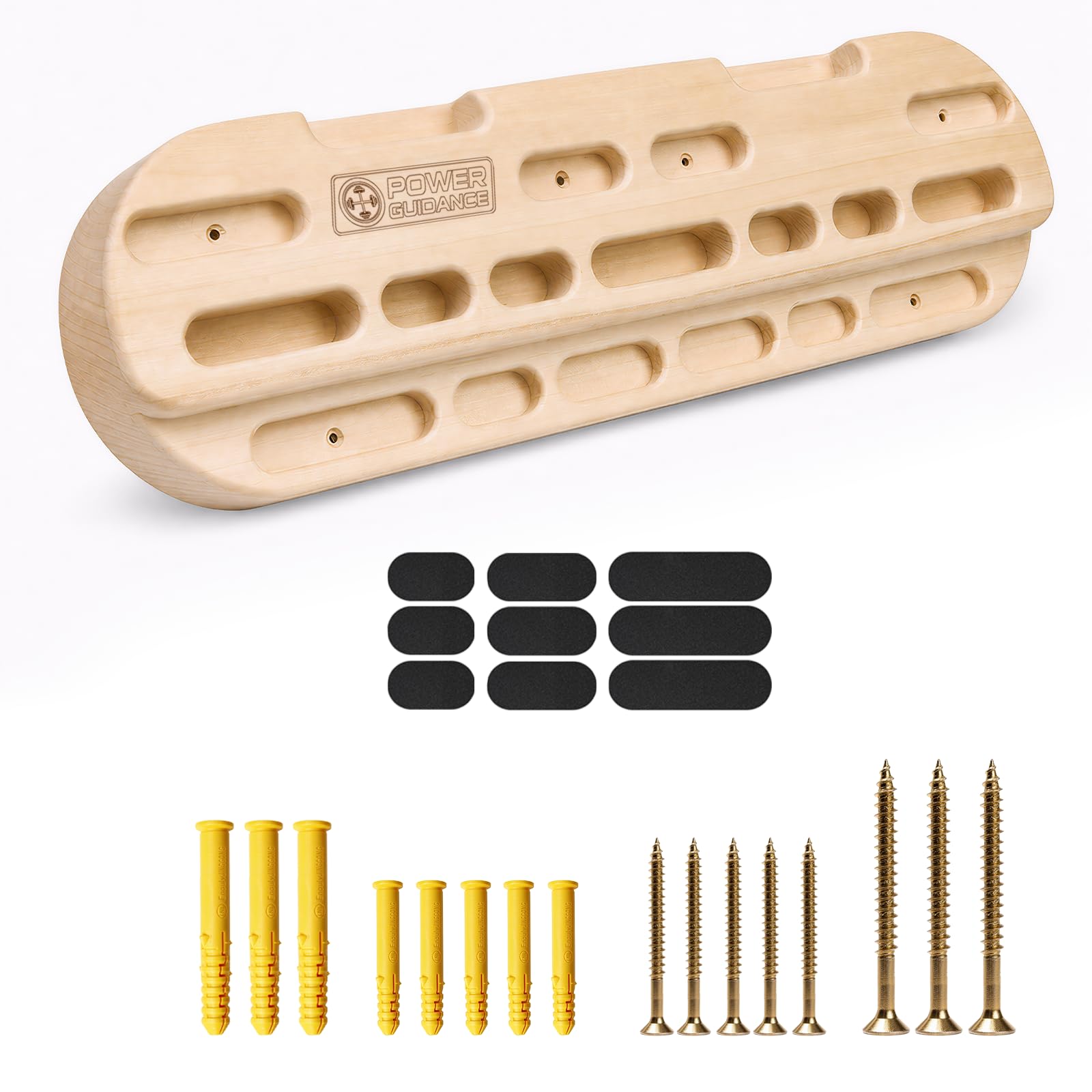 POWER GUIDANCE Tavola da allenamento Arrampicata Trainingsboard Hangboard Climbing board Fingerboard per principianti per l'arrampicata adatta per gli attrezzi da allenamento Boulder