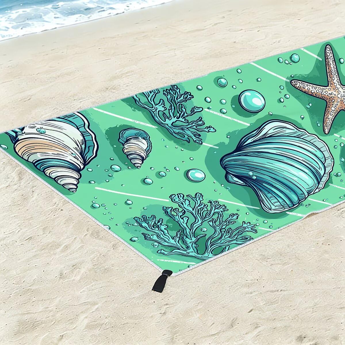Duży ręcznik plażowy 90 x 180 cm 2 sztuki, ręcznik plażowy z mikrofibry, szybkoschnący jasnozielony ręcznik na siłownię męski, odporny na piasek ręczniki z mikrofibry akcesoria podróżne, ręcznik na