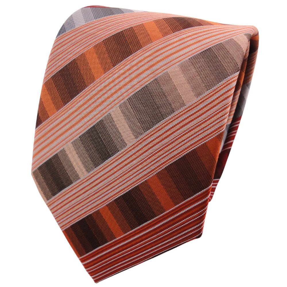 TigerTie Designer tie necktie wine red beige brown gray striped