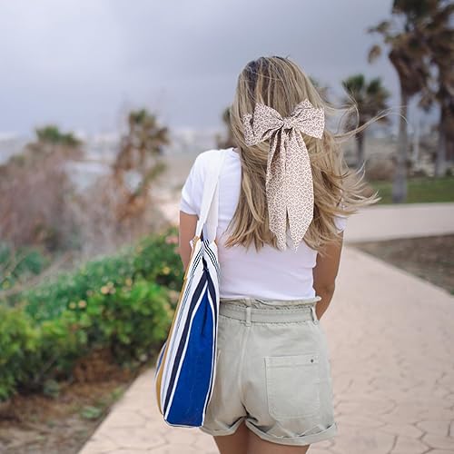 Miniatura 7 de Pinza para el pelo con lazo de satén vintage para mujer, pinza de pelo de cola larga, accesorios para el cabello para mujer, horquilla con lazo