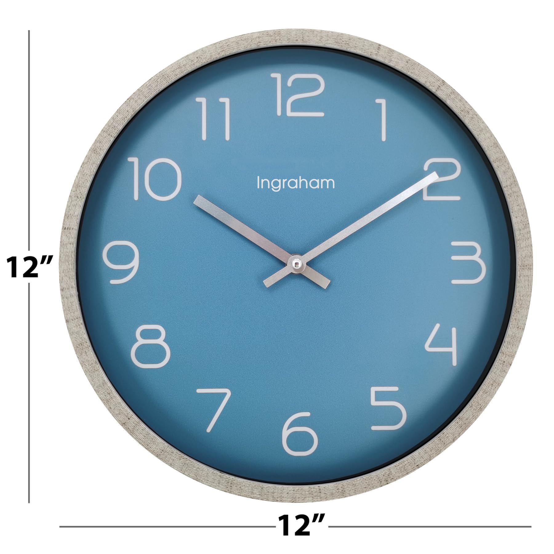 Amazon.com: Westclox Ingraham 12 Inch Blue Dial Wall Clock with