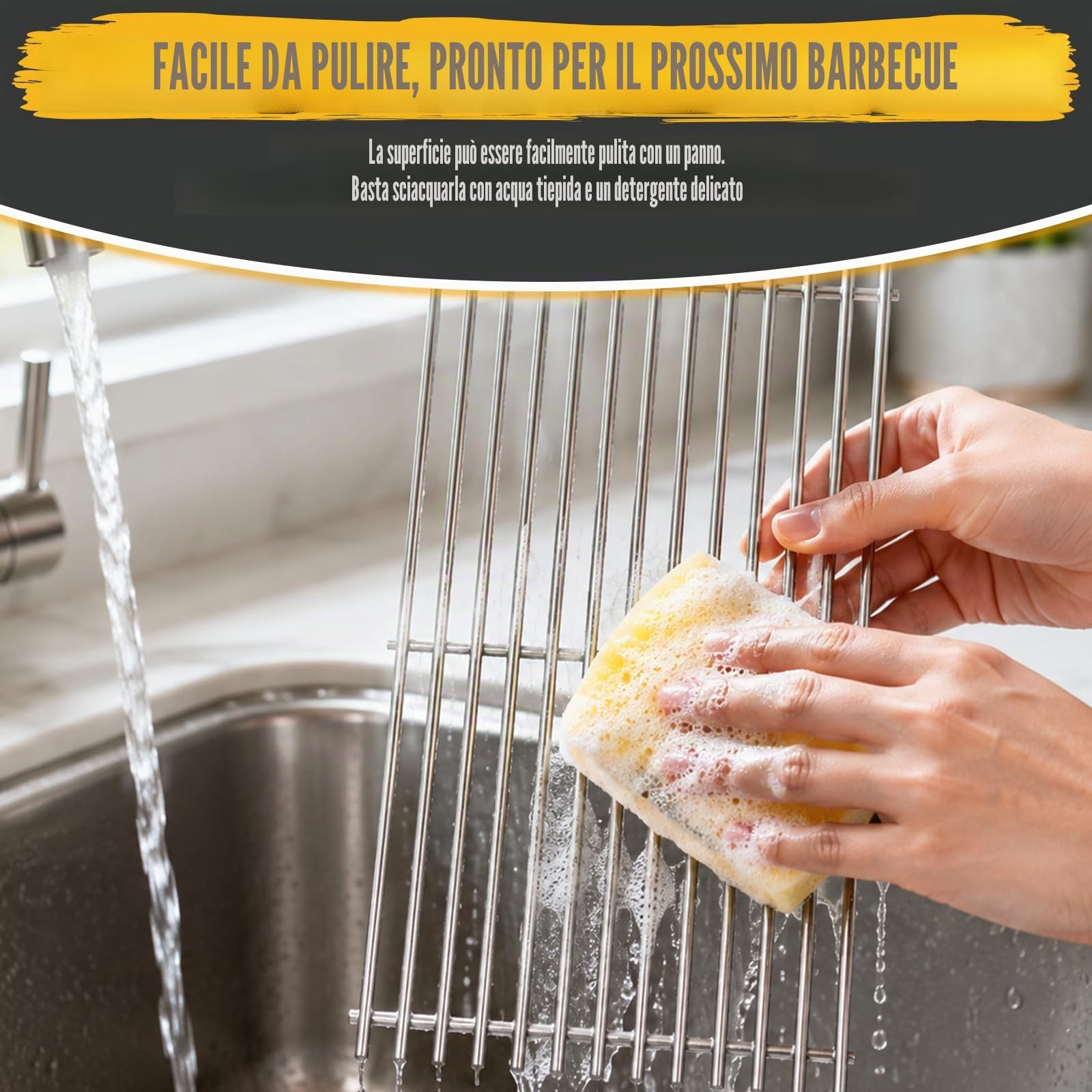 GFTIME 7637 Griglia in acciaio inox 44,5x26cm per Weber Spirit ⅠⅡ 200 Serie, Griglie per Spirit E210/220 S210/220 Gas Grills (con pulsanti di comando anteriori), Ricambio per Jamie Oliver Gasgrill
