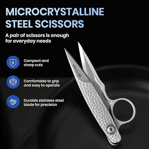 Miniatura 2 de Tijeras de sastre prémium para cortar ropa, tijeras de coser de acero inoxidable mejoradas, tijeras de manualidades de precisión para hilo de