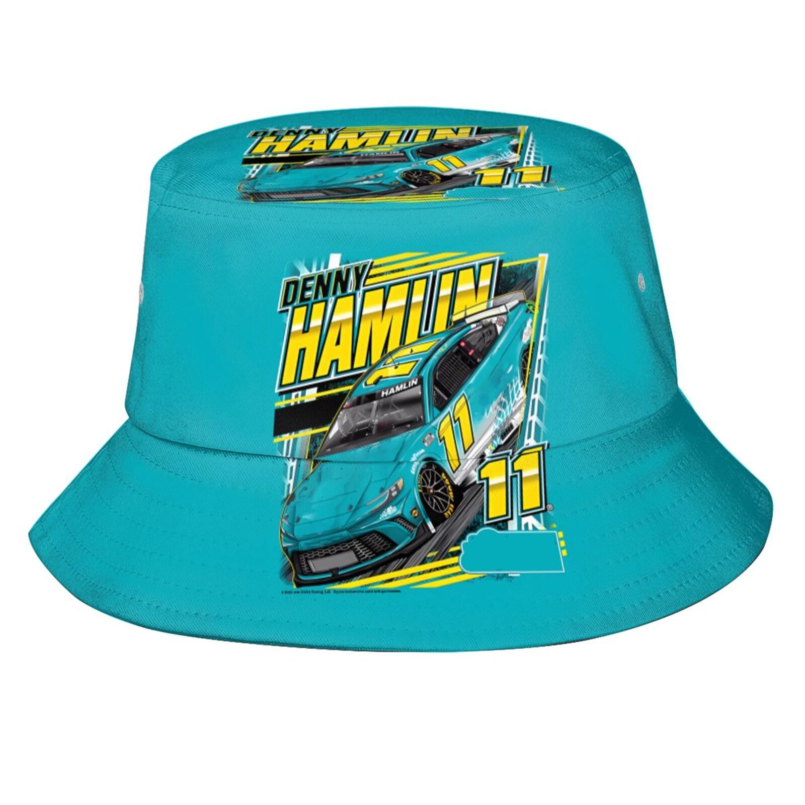 YFTRC Denny Hamlin 11 Bucket Hat Foldable Summer Travel Wide Brim Beach Sun Cap Hiking Fisherman's Hat Unisex