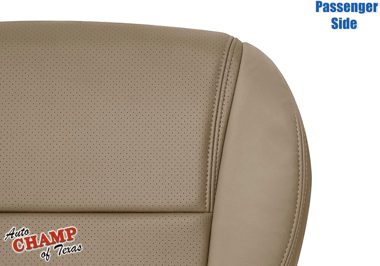 Passenger-Side Bottom Leather Seat Cover Compatible with 2003-2005 Honda Pilot - Tan