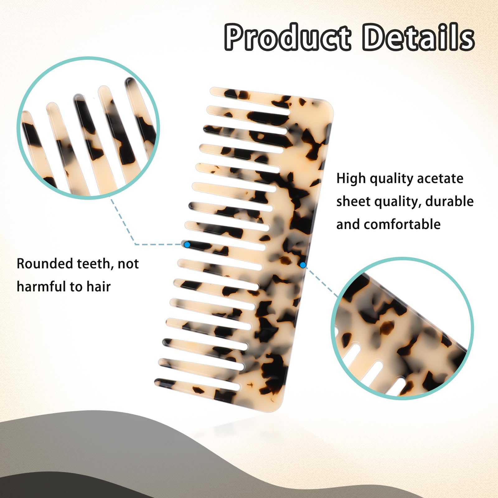 Cellulose Wide Tooth Comb - Image 2