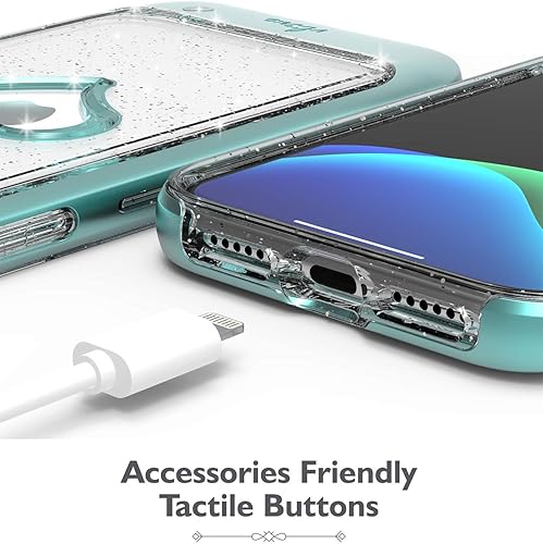 Miniatura 8 de VENA vLove - Funda transparente con purpurina compatible con Apple iPhone 11 (6.1 pulgadas 2019), forma de corazón (protección CornerGuard), funda