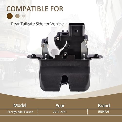 Miniatura 2 de Unikpas Ensamblaje del actuador del pestillo del portón trasero compatible con Hyundai Tucson 2015-2021 Reemplazar el conjunto del actuador de