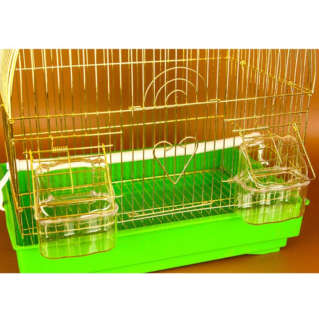 Klatki dla ptaków Klatka dla małych ptaków dla Budgie Finch Lovebird Przenośne małe ptaki Klatka podróżna Dom dla zwierząt z huśtawką i wanną Przewoźnik dla ptaków (kolor: B)