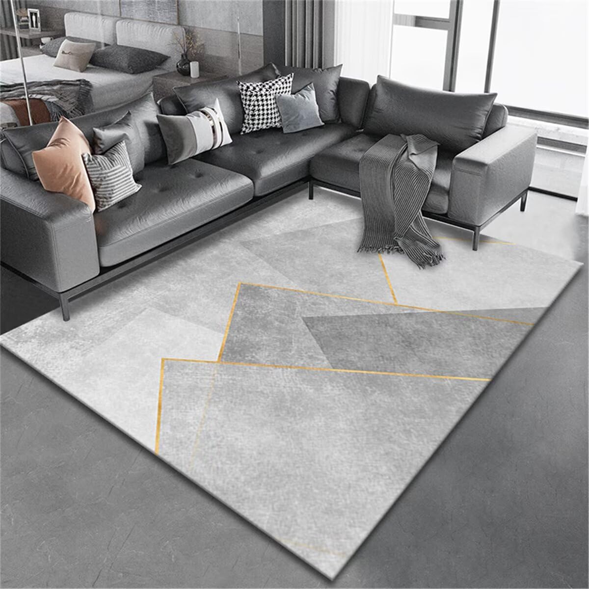 Tapis de salon design moderne 120x170 aux finitions soignées