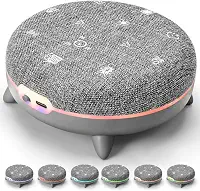 Aparelho Ruido Branco, Máquina de Ruído Branco, Máquina de Som Portátil com 7 Sons Calmantes, Temporizador de Som para Dormir e Luz Noturna